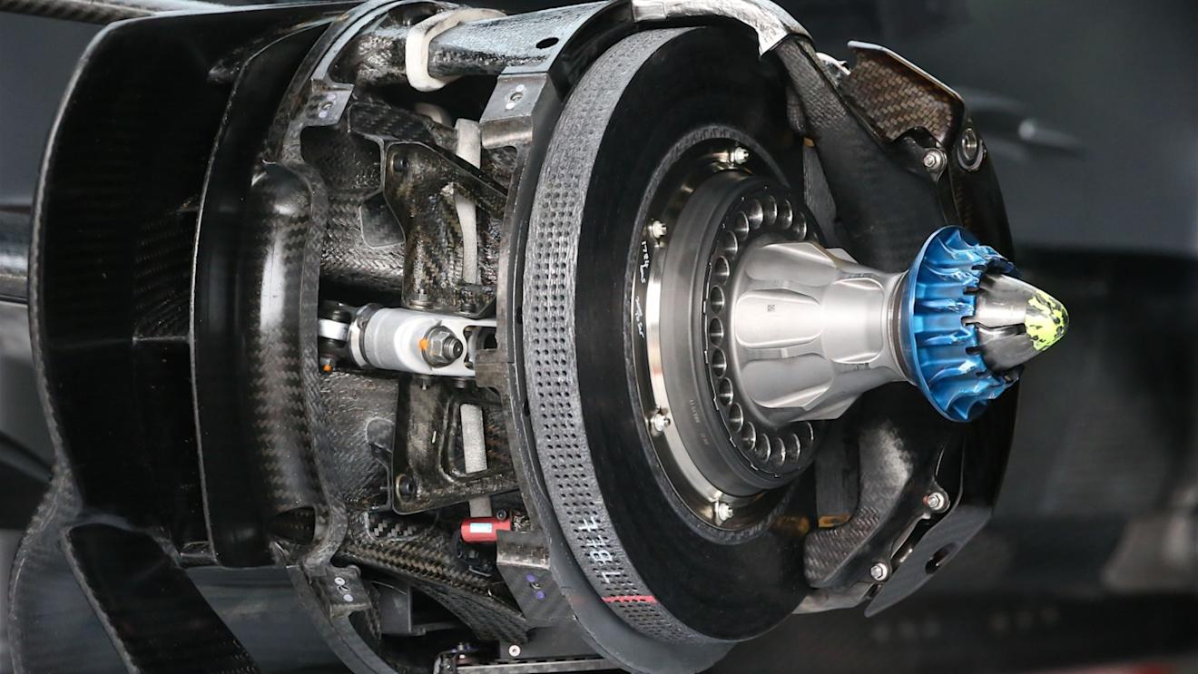 Mercedes AMG F1 W06 front brake and wheel hub detail at Formula One World Championship, Rd8, Austrian Grand Prix, Preparations, Spielberg, Austria, Thursday 18 June 2015. © Sutton Motorsport Images