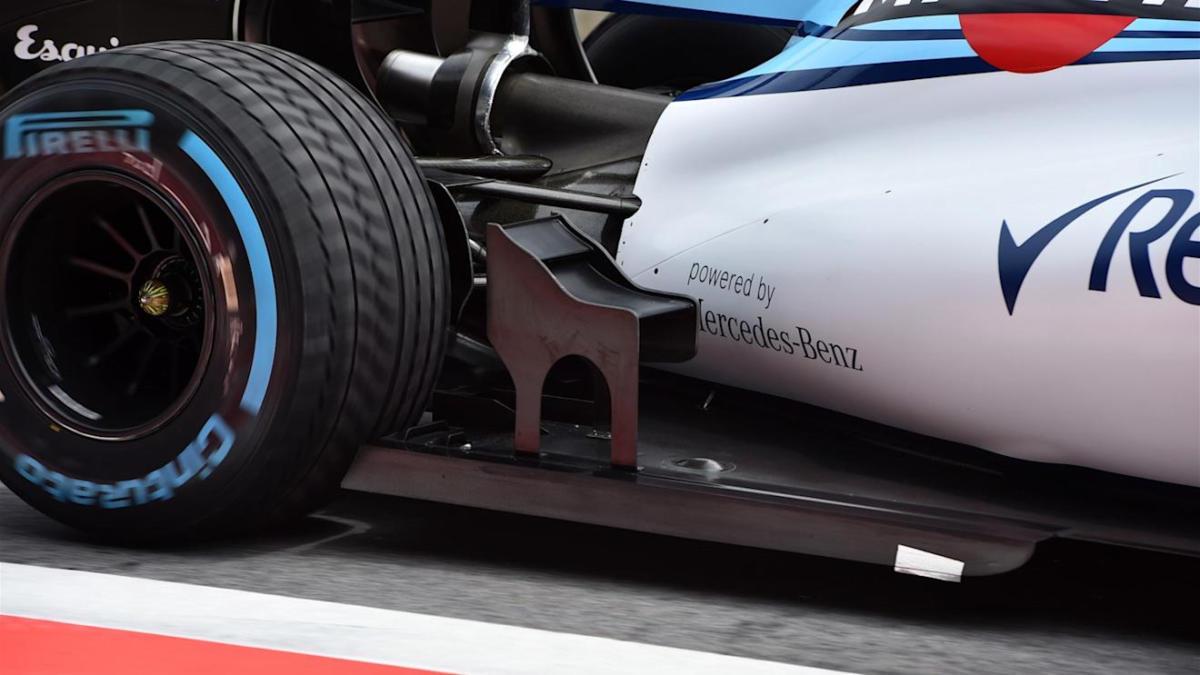 Williams FW37 with winglet on rear floor at Formula One Testing, Day One, Spielberg, Austria, Tuesday 23 June 2015. © Sutton Motorsport Images