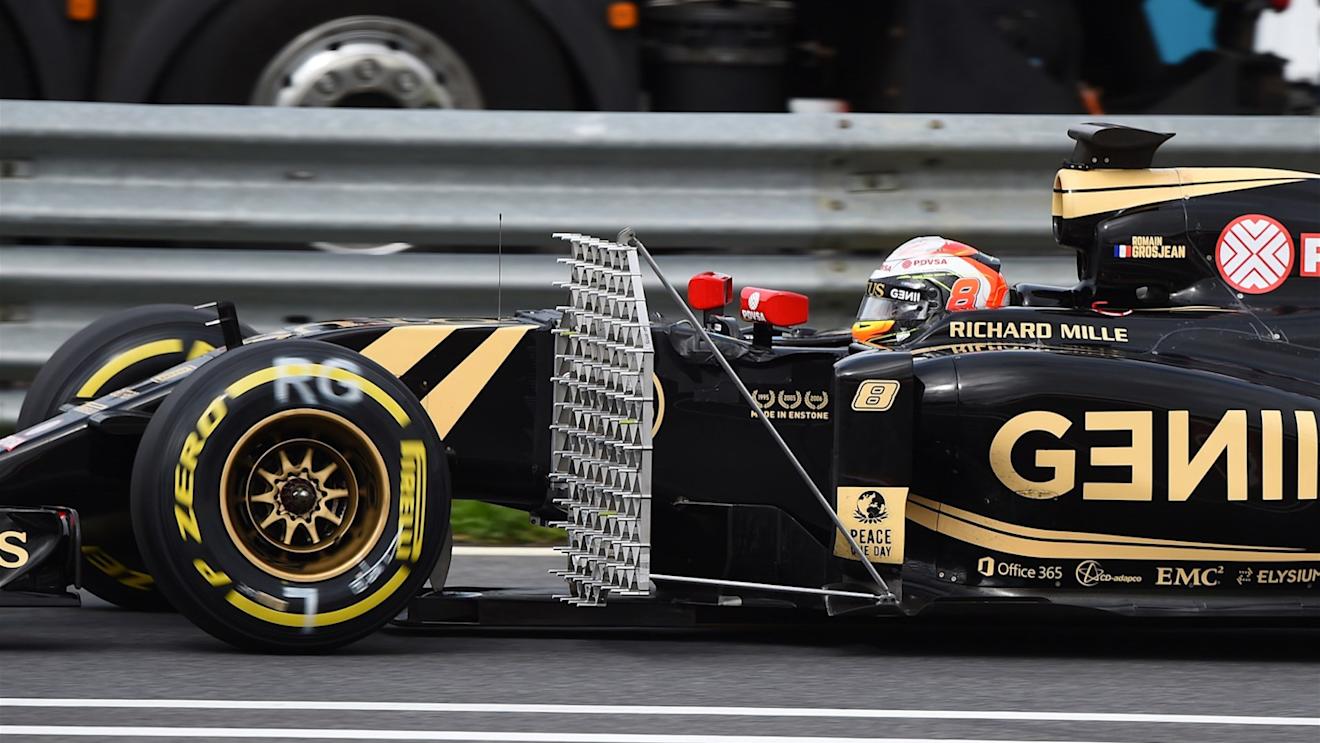 Romain Grosjean (FRA) Lotus E23 Hybrid with aero sensor at Formula One Testing, Day One, Spielberg, Austria, Tuesday 23 June 2015. © Sutton Motorsport Images