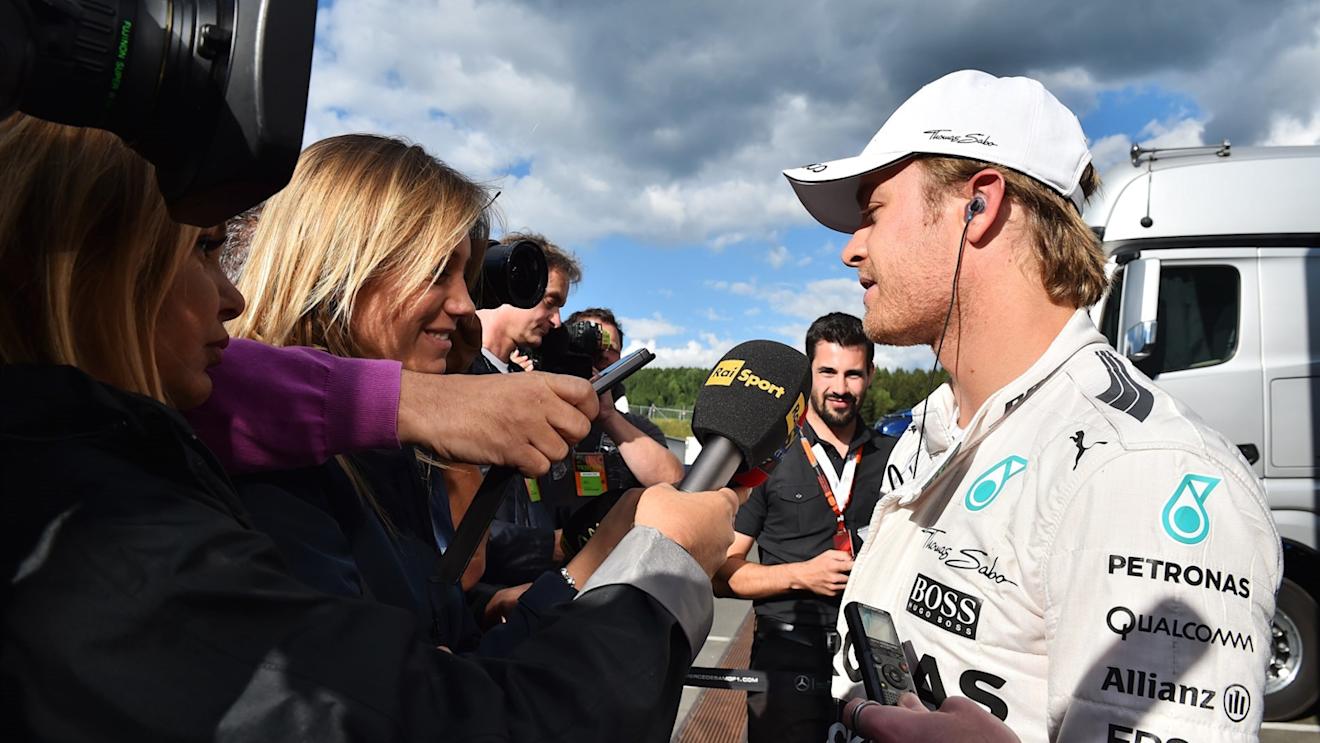 Nico Rosberg (GER) Mercedes AMG F1 talks to the media at Formula One Testing, Day Two, Spielberg, Austria, Wednesday 24 June 2015. © Sutton Motorsport Images