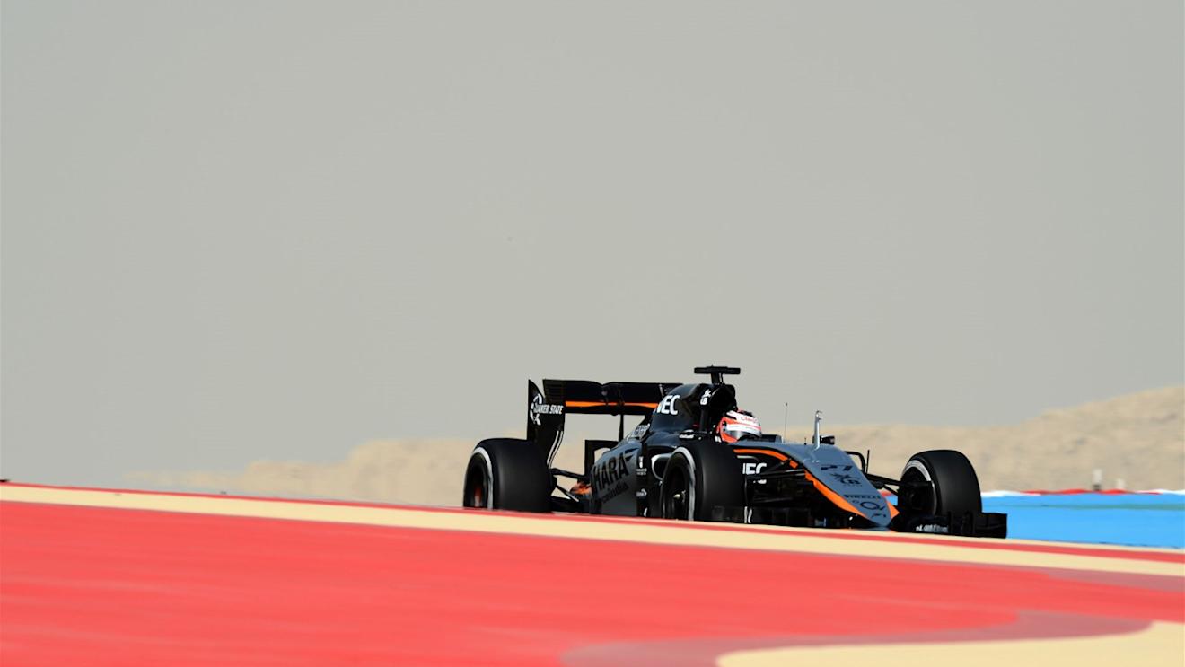 Nico Hulkenberg (GER) Force India VJM08 at Formula One World Championship, Rd4, Bahrain Grand Prix Practice, Bahrain International Circuit, Sakhir, Bahrain, Friday 17 April 2015. © Sutton Motorsport Images