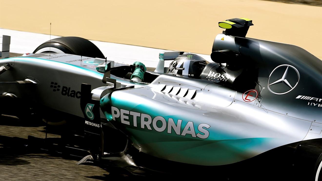 Nico Rosberg (GER) Mercedes AMG F1 W06 at Formula One World Championship, Rd4, Bahrain Grand Prix Practice, Bahrain International Circuit, Sakhir, Bahrain, Friday 17 April 2015. © Sutton Motorsport Images