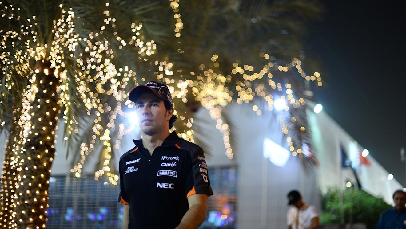 Sergio Perez (MEX) Force India at Formula One World Championship, Rd4, Bahrain Grand Prix Practice, Bahrain International Circuit, Sakhir, Bahrain, Friday 17 April 2015. © Sutton Motorsport Images Sutton Motorsport Images
