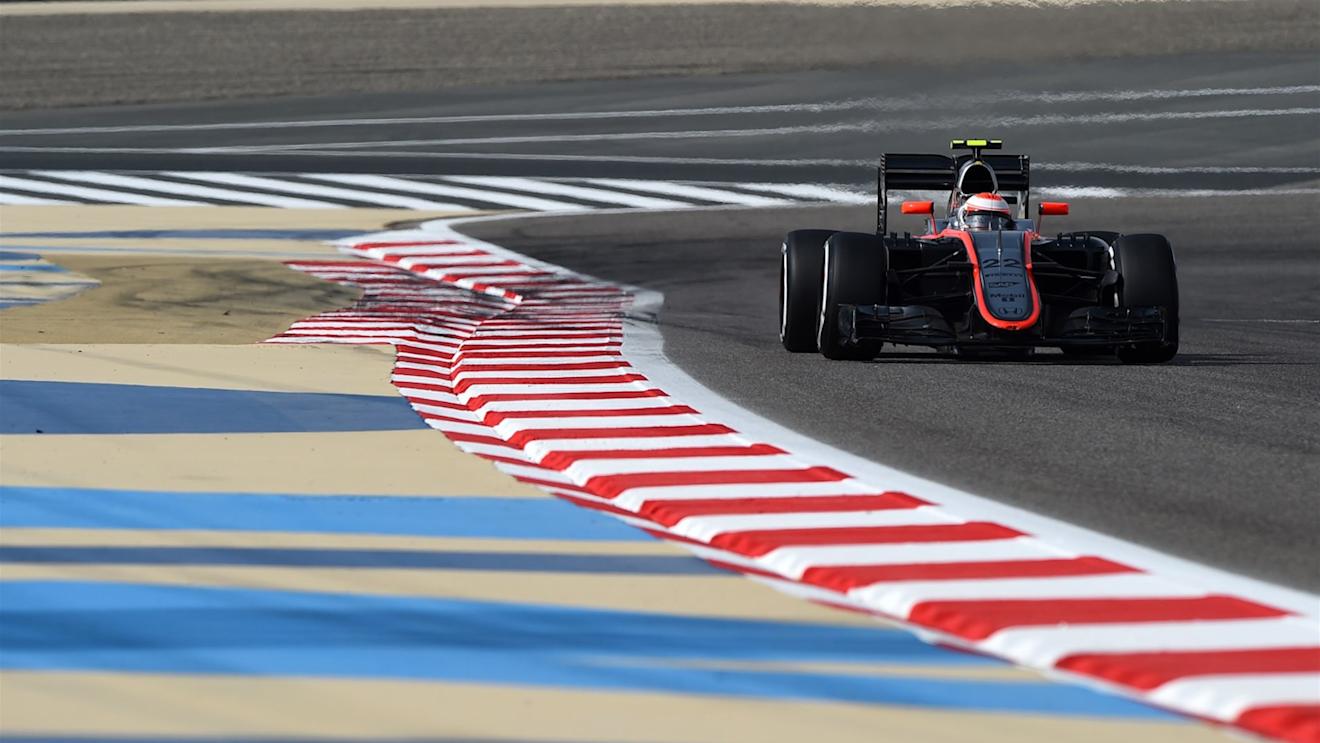 Jenson Button (GBR) McLaren MP4-30 at Formula One World Championship, Rd4, Bahrain Grand Prix Qualifying, Bahrain International Circuit, Sakhir, Bahrain, Saturday 18  April 2015. © Sutton Motorsport Images