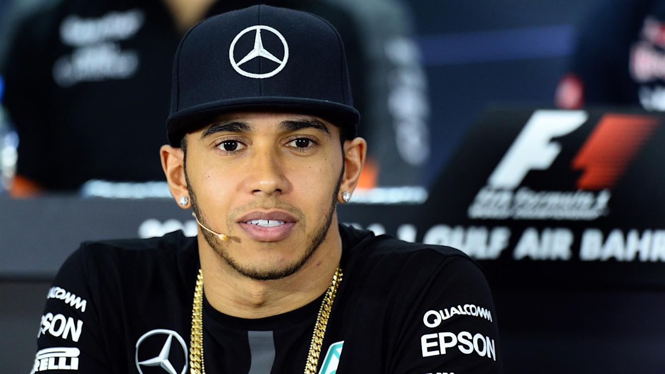 Lewis Hamilton (GBR) Mercedes AMG F1 at the press conference at Formula One World Championship, Rd4, Bahrain Grand Prix Preparations, Bahrain International Circuit, Sakhir, Bahrain, Thursday 16  April 2015. © Sutton Motorsport Images