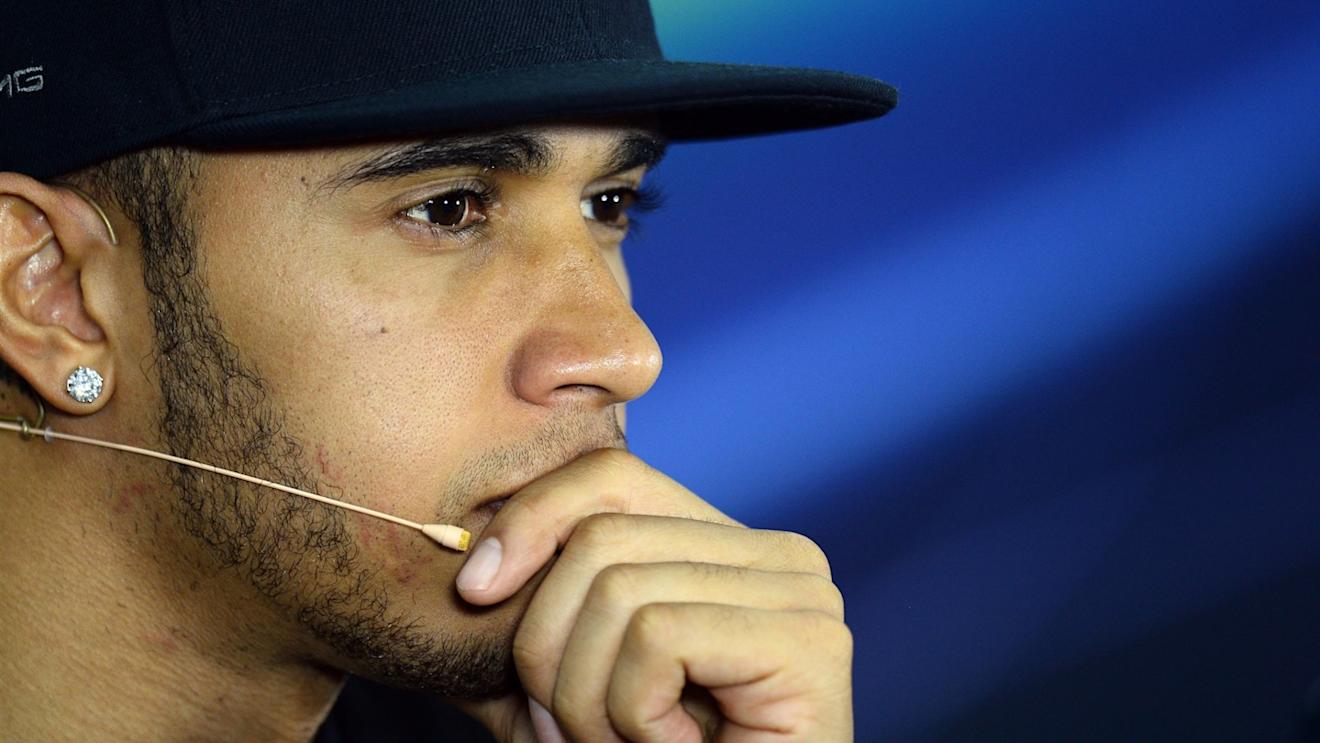 Lewis Hamilton (GBR) Mercedes AMG F1 at the press conference at Formula One World Championship, Rd4, Bahrain Grand Prix Preparations, Bahrain International Circuit, Sakhir, Bahrain, Thursday 16  April 2015. © Sutton Motorsport Images