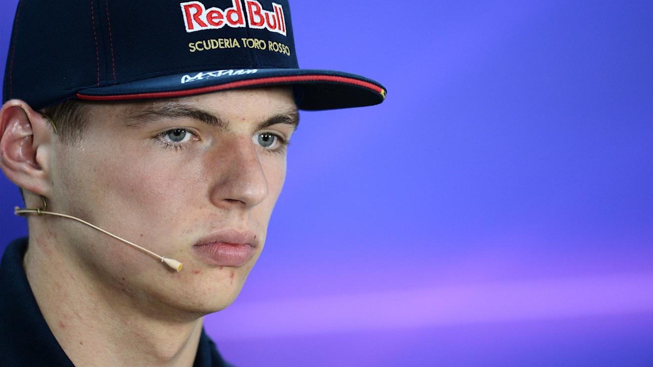 Max Verstappen (NDL) Scuderia Toro Rosso at the press conference at Formula One World Championship, Rd4, Bahrain Grand Prix Preparations, Bahrain International Circuit, Sakhir, Bahrain, Thursday 16  April 2015. © Sutton Motorsport Images