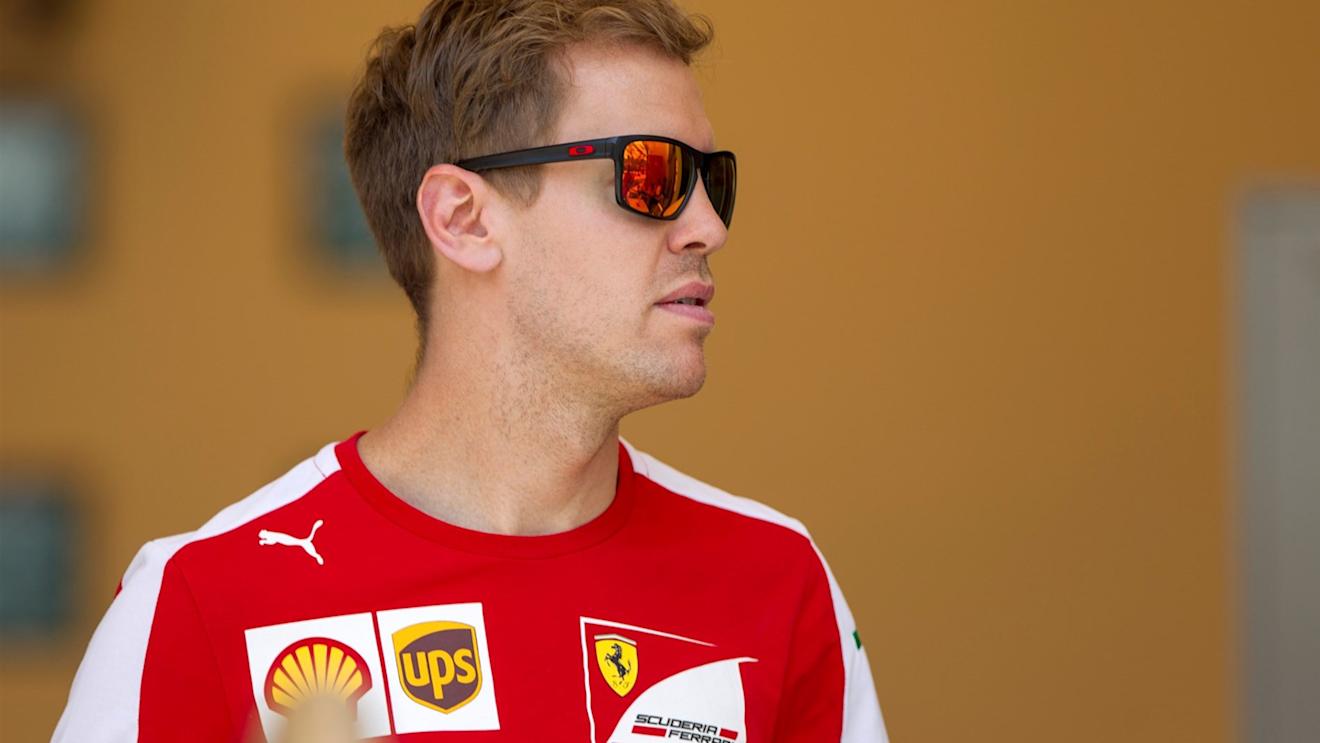 Sebastian Vettel (GER) Ferrari at Formula One World Championship, Rd4, Bahrain Grand Prix Preparations, Bahrain International Circuit, Sakhir, Bahrain, Thursday 16  April 2015. © Sutton Motorsport Images