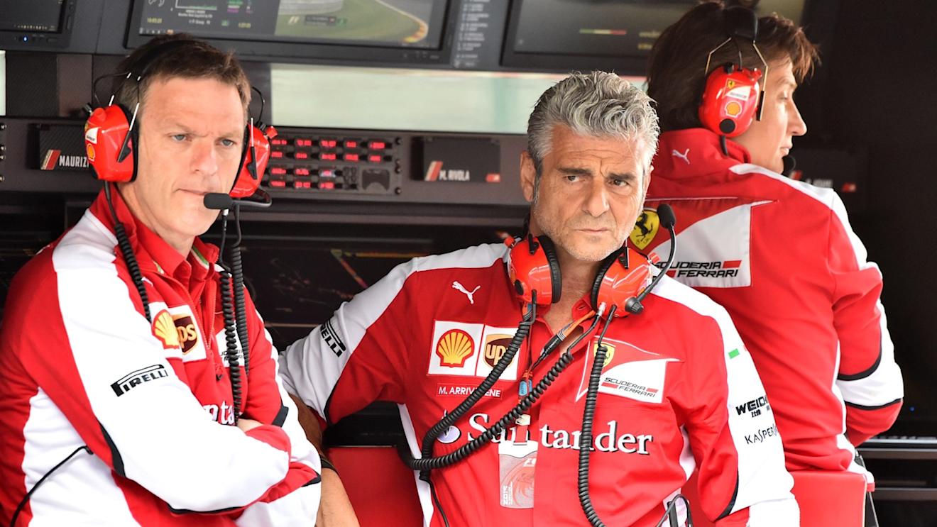 James Allison (GBR) Ferrari Chassis Technical Director and Maurizio Arrivabene (ITA) Ferrari Team Principal at Formula One World Championship, Rd11, Belgian Grand Prix, Practice, Spa Francorchamps, Belgium, Friday 21 August 2015. © Sutton Motorsport Images