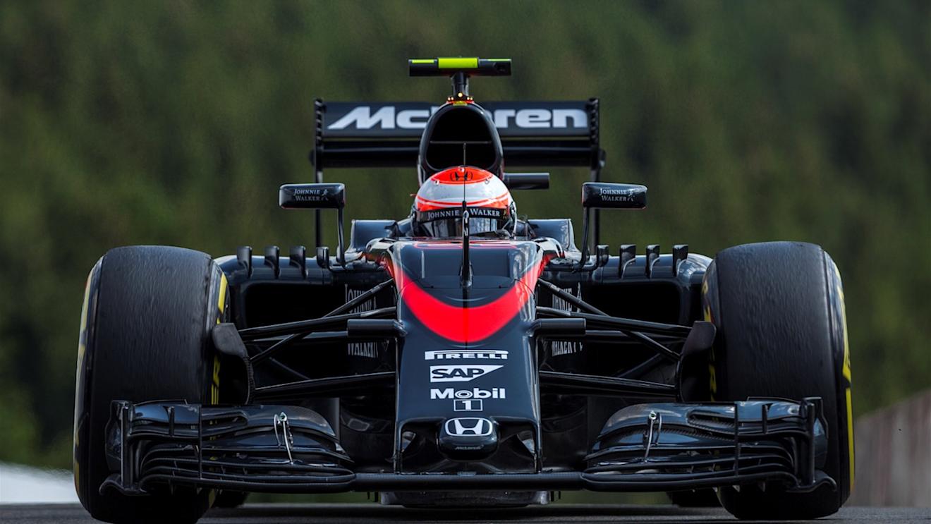 Jenson Button (GBR) McLaren MP4-30 at Formula One World Championship, Rd11, Belgian Grand Prix, Practice, Spa Francorchamps, Belgium, Friday 21 August 2015. © Sutton Motorsport Images