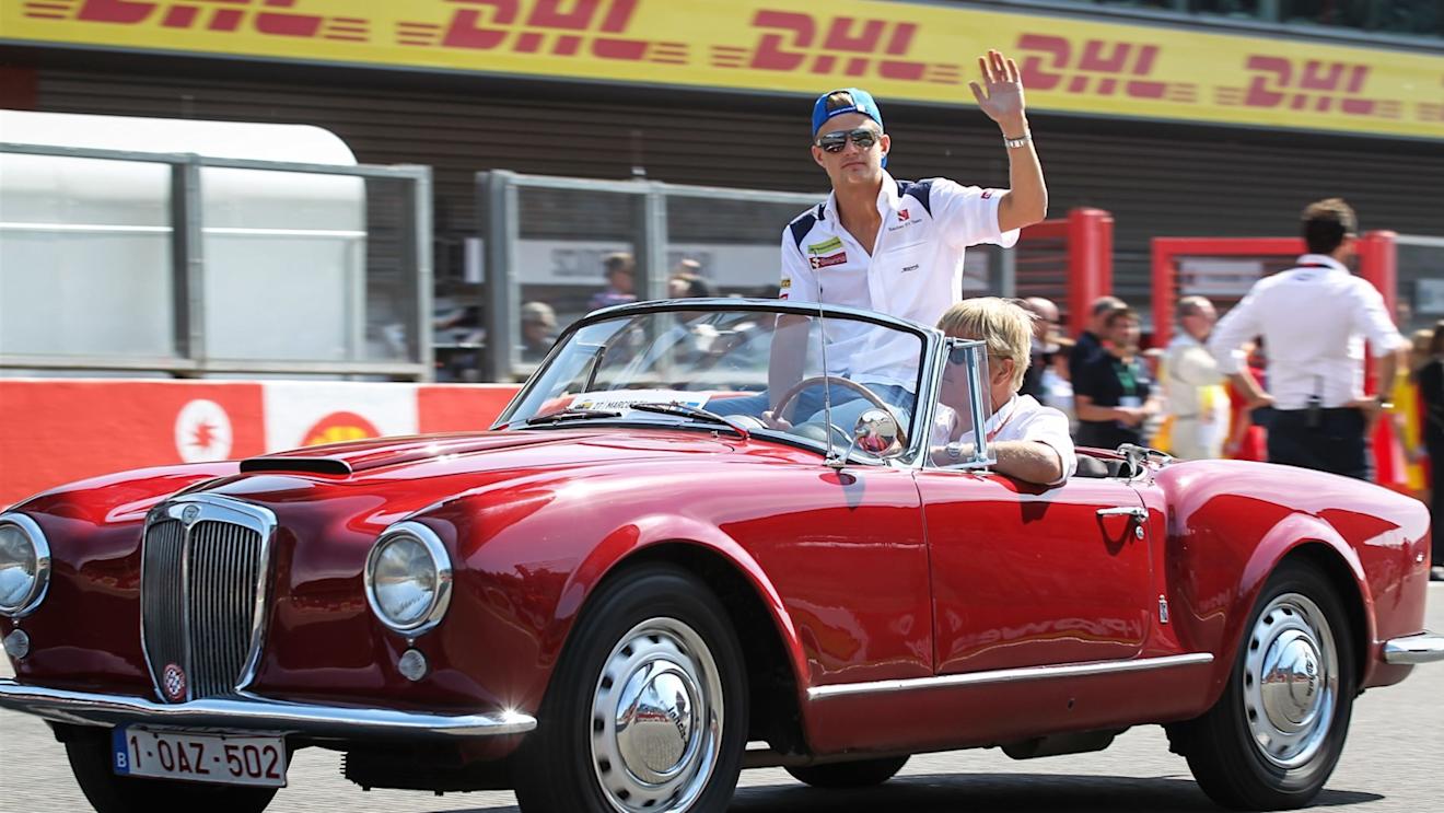 Marcus Ericsson (SWE) Sauber at the drivers parade at Formula One World Championship, Rd11, Belgian Grand Prix, Race, Spa Francorchamps, Belgium, Sunday 23 August 2015. © Sutton Motorsport Images