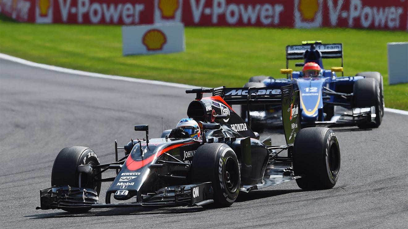 Fernando Alonso (ESP) McLaren MP4-30 at Formula One World Championship, Rd11, Belgian Grand Prix, Race, Spa Francorchamps, Belgium, Sunday 23 August 2015. © Sutton Motorsport Images