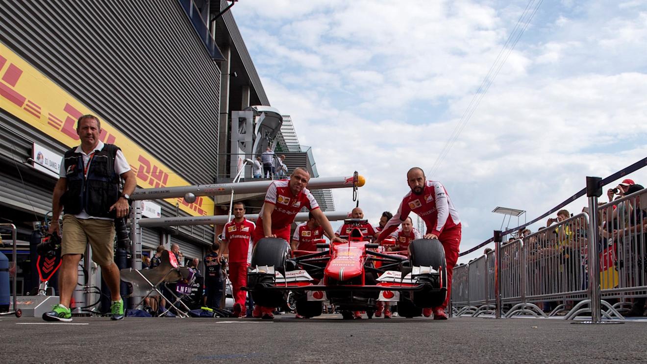 Ferrari SF15-T at Formula One World Championship, Rd11, Belgian Grand Prix, Preparations, Spa Francorchamps, Belgium, Thursday 20 August 2015. © Sutton Motorsport Images