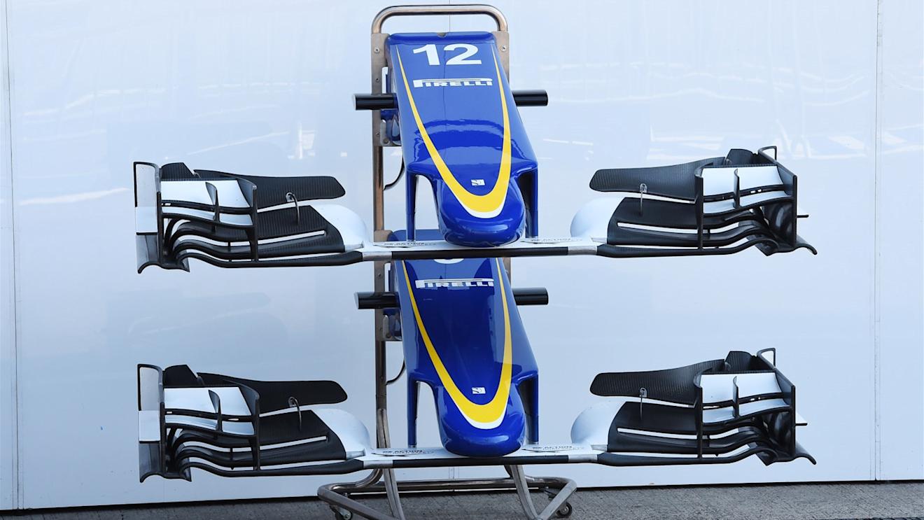 Sauber C34 nose and front wings at Formula One World Championship, Rd11, Belgian Grand Prix, Preparations, Spa Francorchamps, Belgium, Thursday 20 August 2015. © Sutton Motorsport Images
