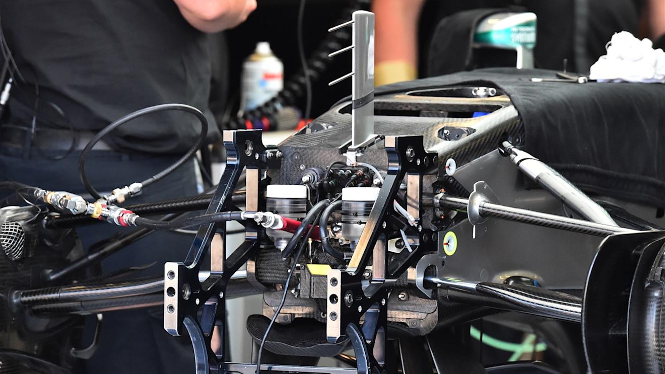 Mercedes AMG F1 W06 chassis and front suspension detail at Formula One World Championship, Rd11, Belgian Grand Prix, Preparations, Spa Francorchamps, Belgium, Thursday 20 August 2015. © Sutton Motorsport Images
