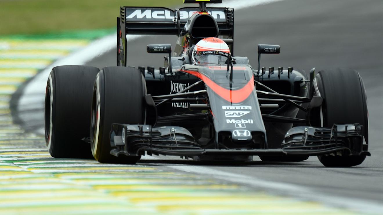 Jenson Button (GBR) McLaren MP4-30 at Formula One World Championship, Rd18, Brazilian Grand Prix, Practice, Interlagos, Sao Paulo, Brazil, Friday 13 November 2015. © Sutton Motorsport Images