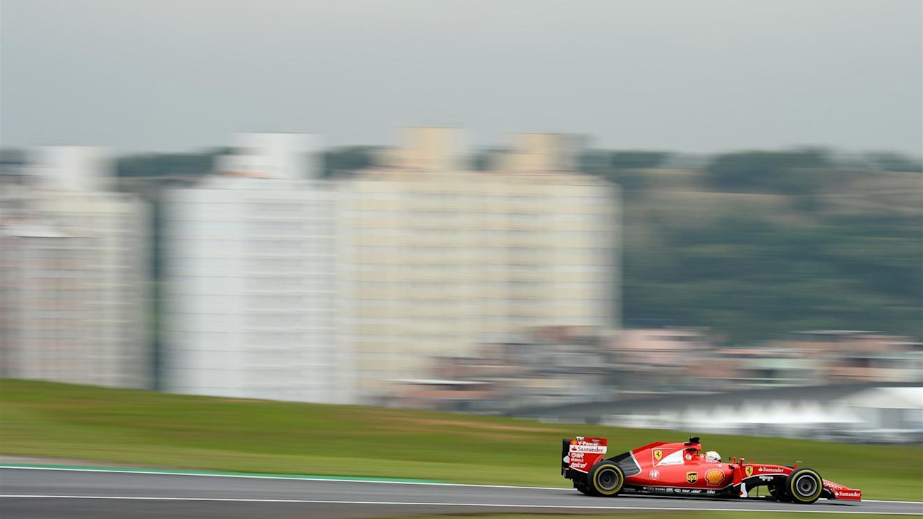 Sebastian Vettel (GER) Ferrari SF15-T at Formula One World Championship, Rd18, Brazilian Grand Prix, Practice, Interlagos, Sao Paulo, Brazil, Friday 13 November 2015. © Sutton Motorsport Images