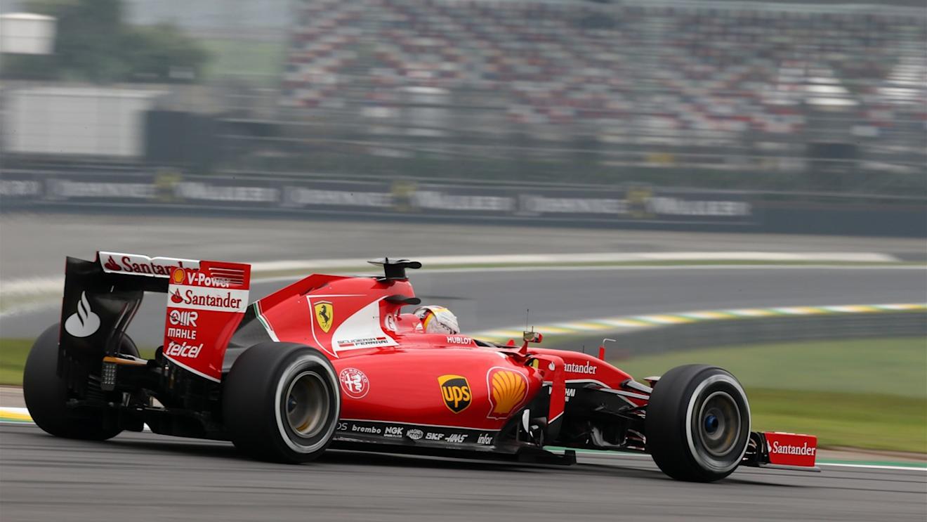 Sebastian Vettel (GER) Ferrari SF15-T at Formula One World Championship, Rd18, Brazilian Grand Prix, Practice, Interlagos, Sao Paulo, Brazil, Friday 13 November 2015. © Sutton Motorsport Images