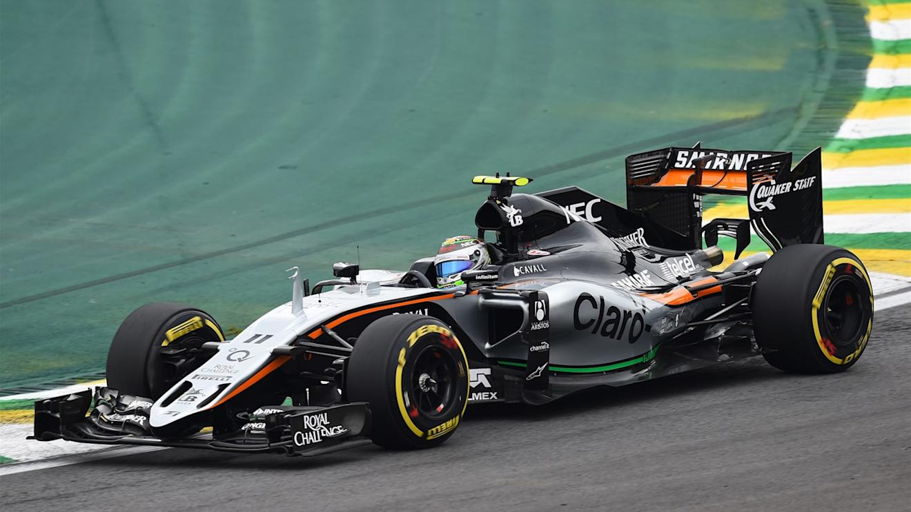 Sergio Perez (MEX) Force India VJM08 at Formula One World Championship, Rd18, Brazilian Grand Prix, Practice, Interlagos, Sao Paulo, Brazil, Friday 13 November 2015. © Sutton Motorsport Images