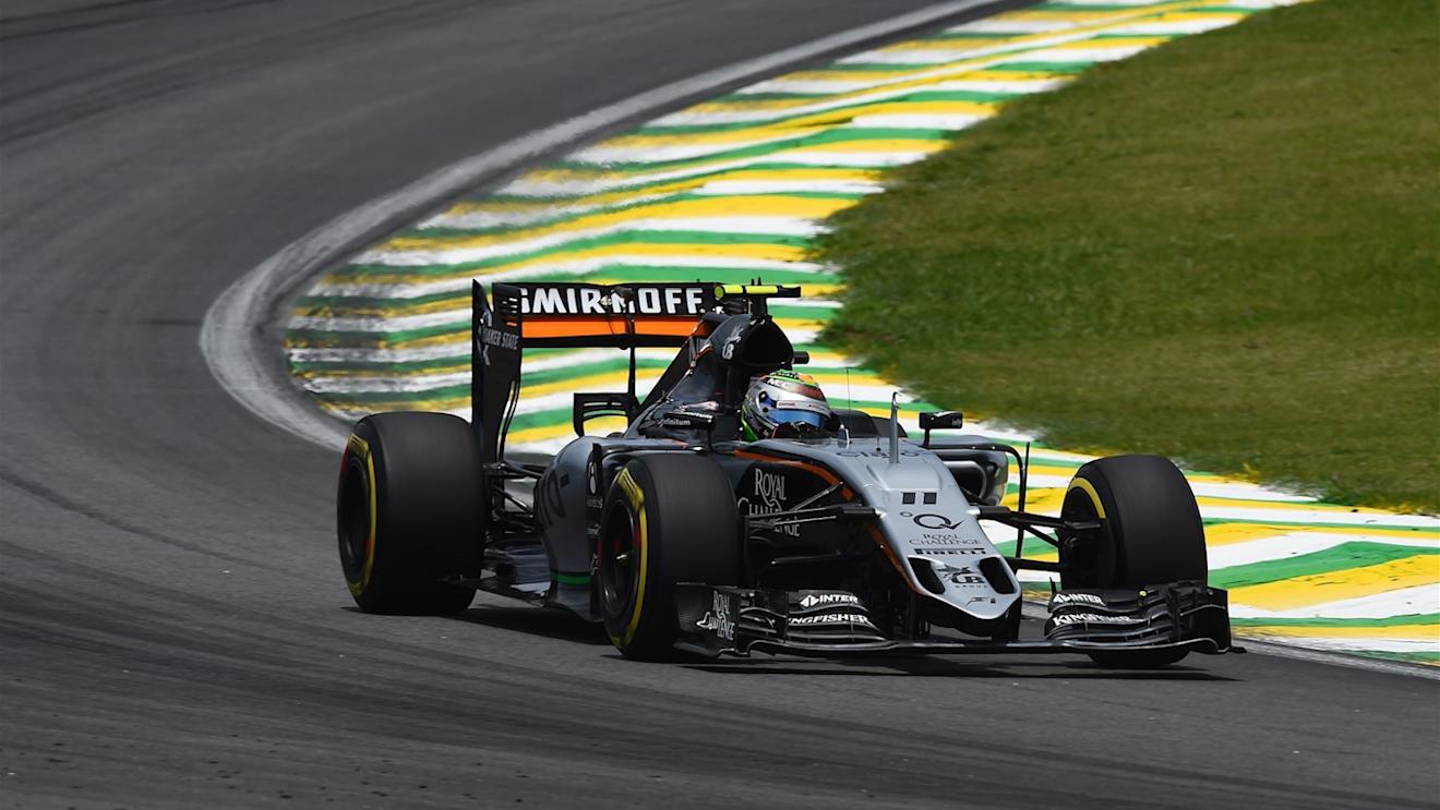 Sergio Perez (MEX) Force India VJM08 at Formula One World Championship, Rd18, Brazilian Grand Prix, Qualifying, Interlagos, Sao Paulo, Brazil, Saturday 14 November 2015. © Sutton Motorsport Images