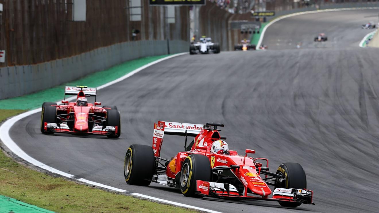 Sebastian Vettel (GER) Ferrari SF15-T at Formula One World Championship, Rd18, Brazilian Grand Prix, Race, Interlagos, Sao Paulo, Brazil, Sunday 15 November 2015. © Sutton Motorsport Images