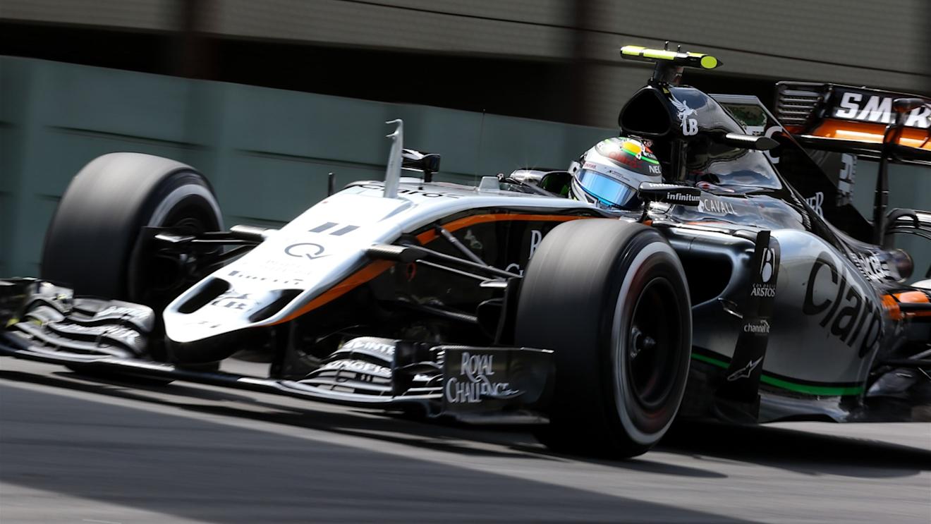 Sergio Perez (MEX) Force India VJM08at Formula One World Championship, Rd18, Brazilian Grand Prix, Race, Interlagos, Sao Paulo, Brazil, Sunday 15 November 2015. © Sutton Motorsport Images