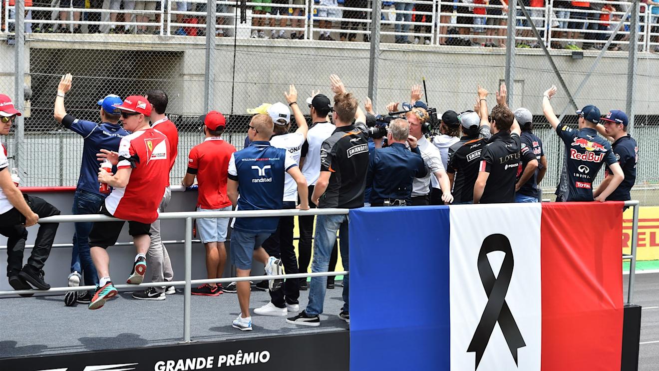Drivers parade at Formula One World Championship, Rd18, Brazilian Grand Prix, Race, Interlagos, Sao Paulo, Brazil, Sunday 15 November 2015. © Sutton Motorsport Images