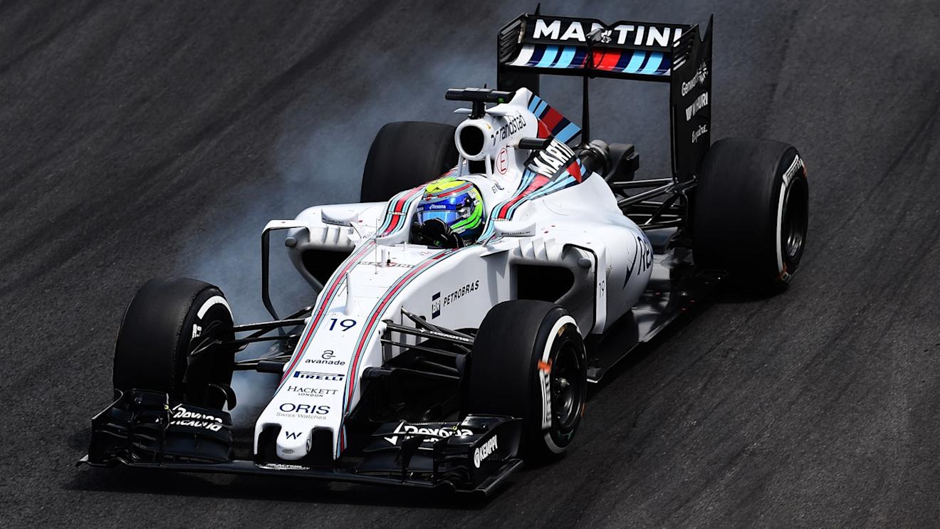 Felipe Massa (BRA) Williams FW37 locks up at Formula One World Championship, Rd18, Brazilian Grand Prix, Race, Interlagos, Sao Paulo, Brazil, Sunday 15 November 2015. © Sutton Motorsport Images