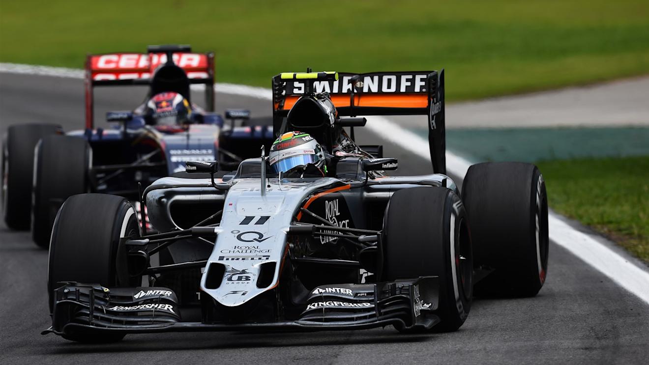 Sergio Perez (MEX) Force India VJM08 at Formula One World Championship, Rd18, Brazilian Grand Prix, Race, Interlagos, Sao Paulo, Brazil, Sunday 15 November 2015. © Sutton Motorsport Images