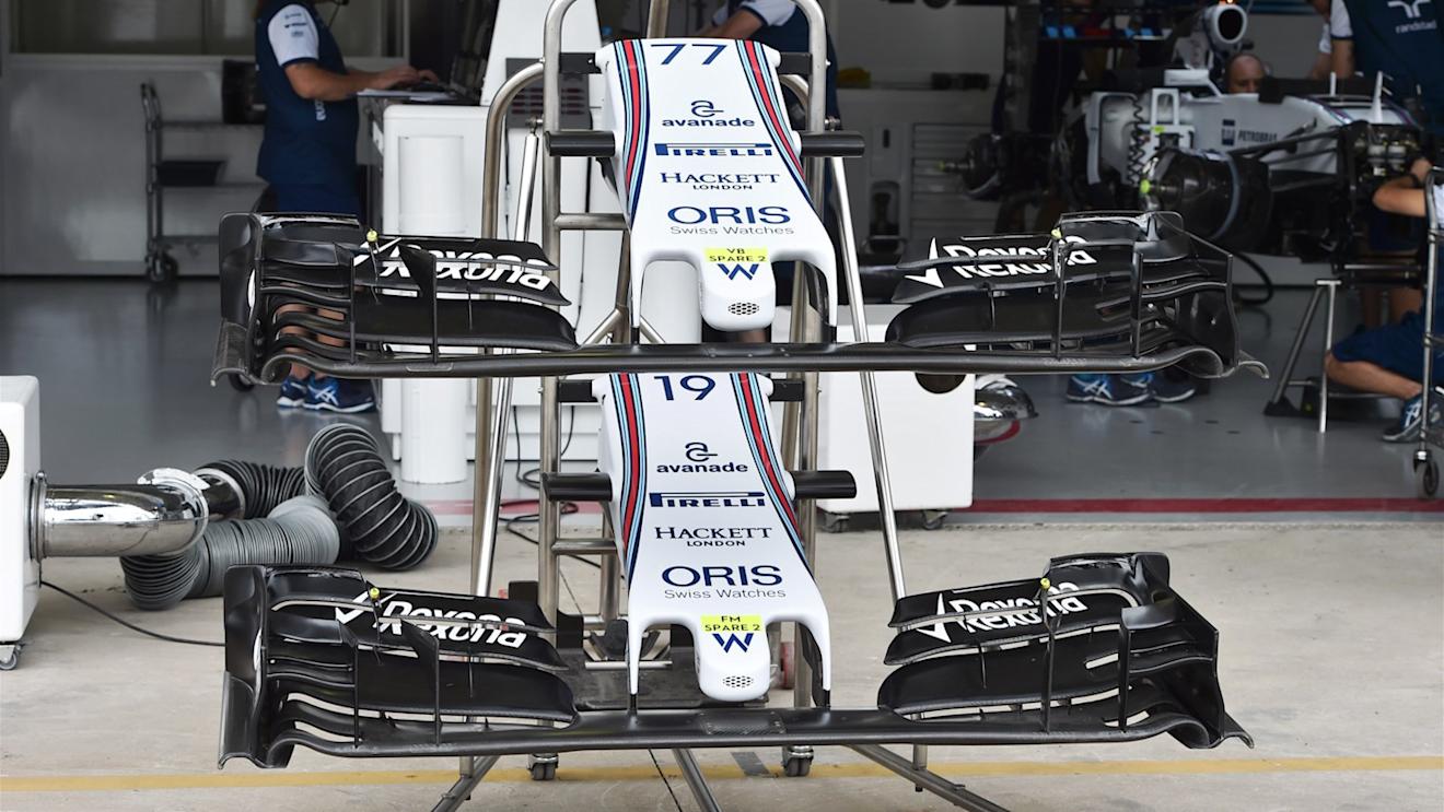 Williams FW37 nose and front wings at Formula One World Championship, Rd18, Brazilian Grand Prix, Preparations, Interlagos, Sao Paulo, Brazil, Thursday 12 November 2015. © Sutton Motorsport Images