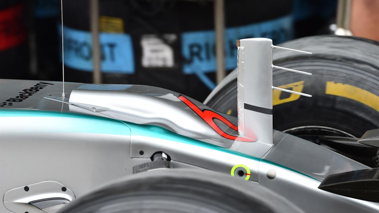 Mercedes AMG F1 W06 nose detail at Formula One World Championship, Rd18, Brazilian Grand Prix, Preparations, Interlagos, Sao Paulo, Brazil, Thursday 12 November 2015. © Sutton Motorsport Images