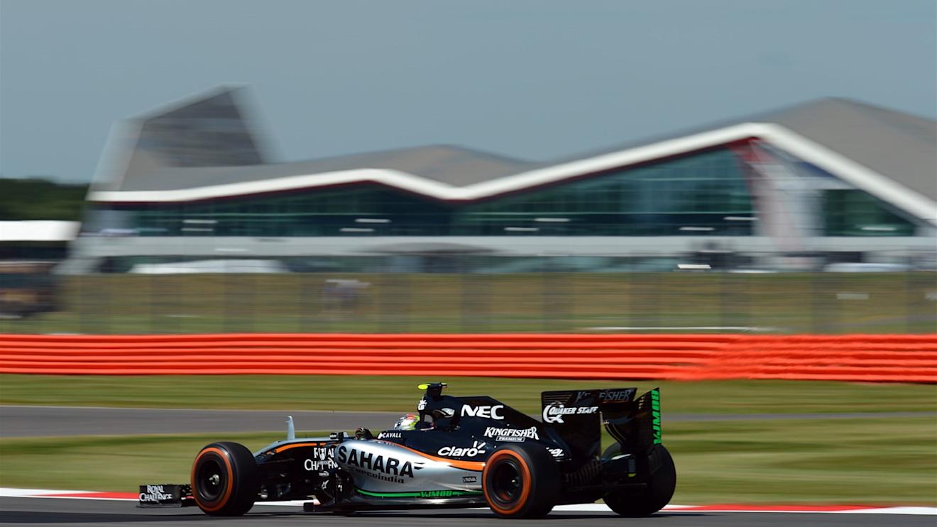 Sergio Perez (MEX) Force India VJM08 at Formula One World Championship, Rd9, British Grand Prix, Practice, Silverstone, England, Friday 3 July 2015. © Sutton Motorsport Images