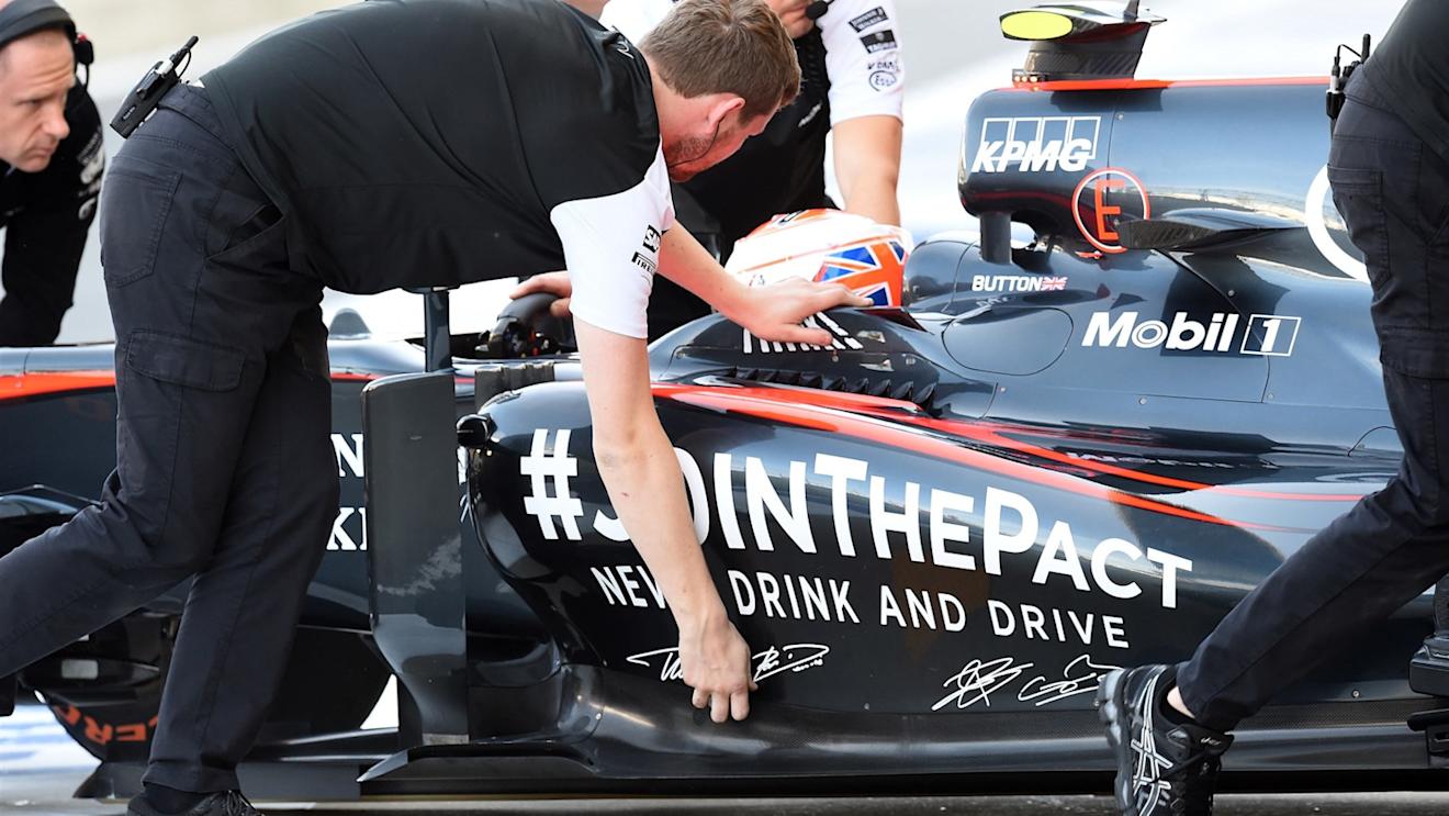 Jenson Button (GBR) McLaren MP4-30 at Formula One World Championship, Rd9, British Grand Prix, Practice, Silverstone, England, Friday 3 July 2015. © Sutton Motorsport Images