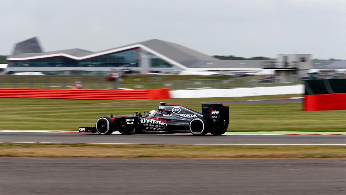 Jenson Button (GBR) McLaren MP4-30 at Formula One World Championship, Rd9, British Grand Prix, Qualifying, Silverstone, England, Saturday 4 July 2015. © Sutton Motorsport Images