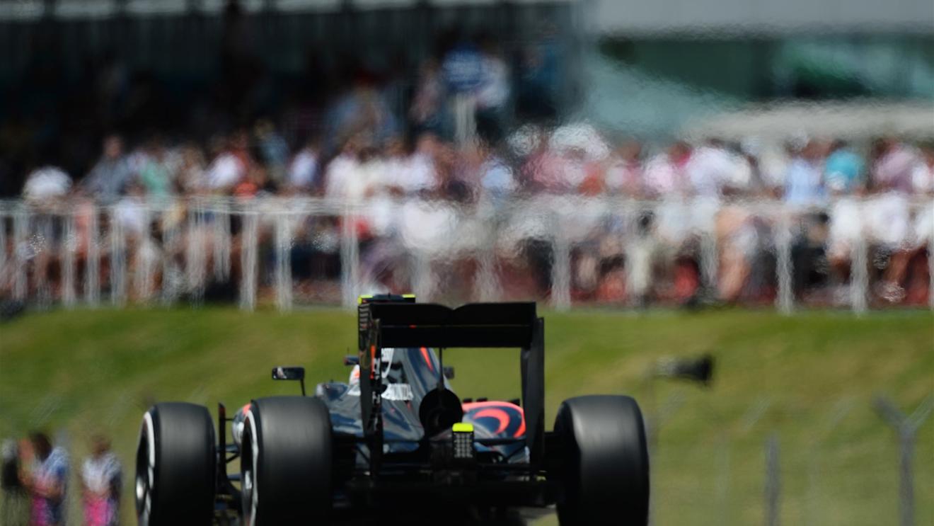 Jenson Button (GBR) McLaren MP4-30 at Formula One World Championship, Rd9, British Grand Prix, Qualifying, Silverstone, England, Saturday 4 July 2015. © Sutton Motorsport Images