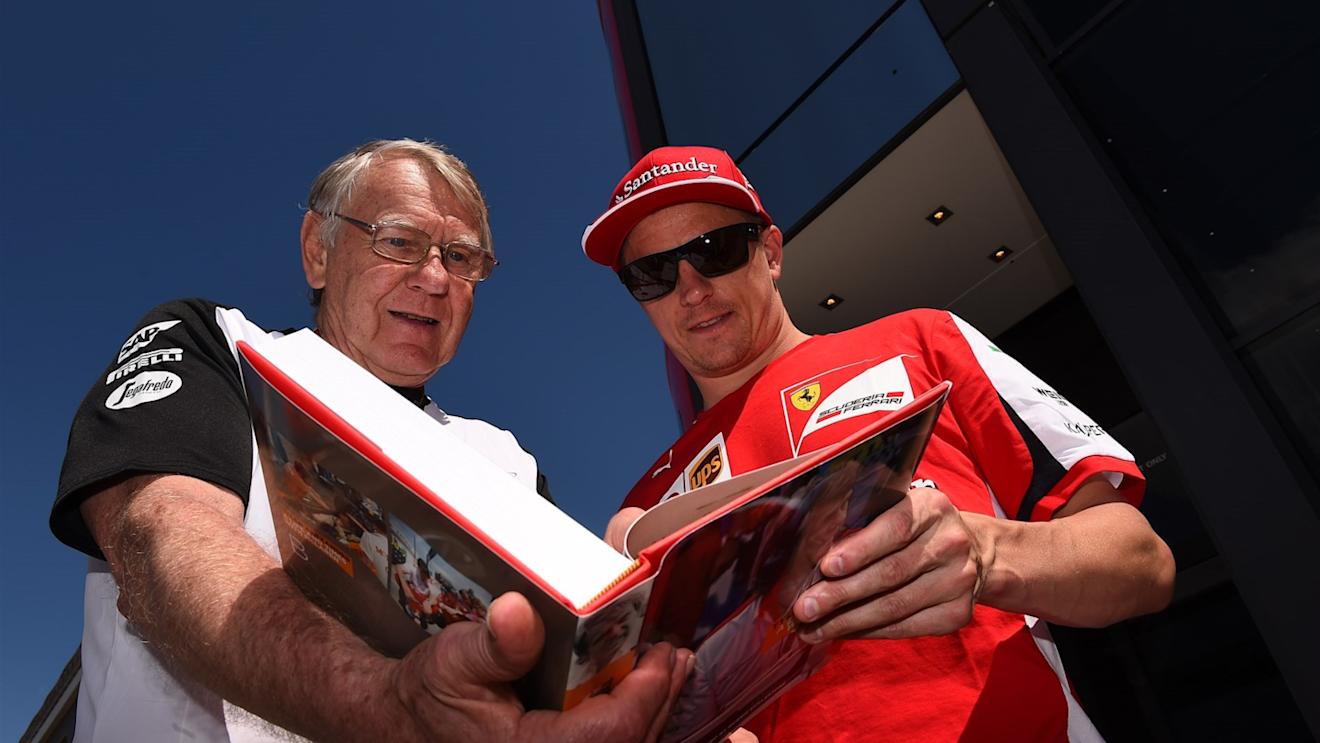 Tyler Alexander (USA) and Kimi Raikkonen (FIN) Ferrari at Formula One World Championship, Rd9, British Grand Prix, Qualifying, Silverstone, England, Saturday 4 July 2015. © Sutton Motorsport Images
