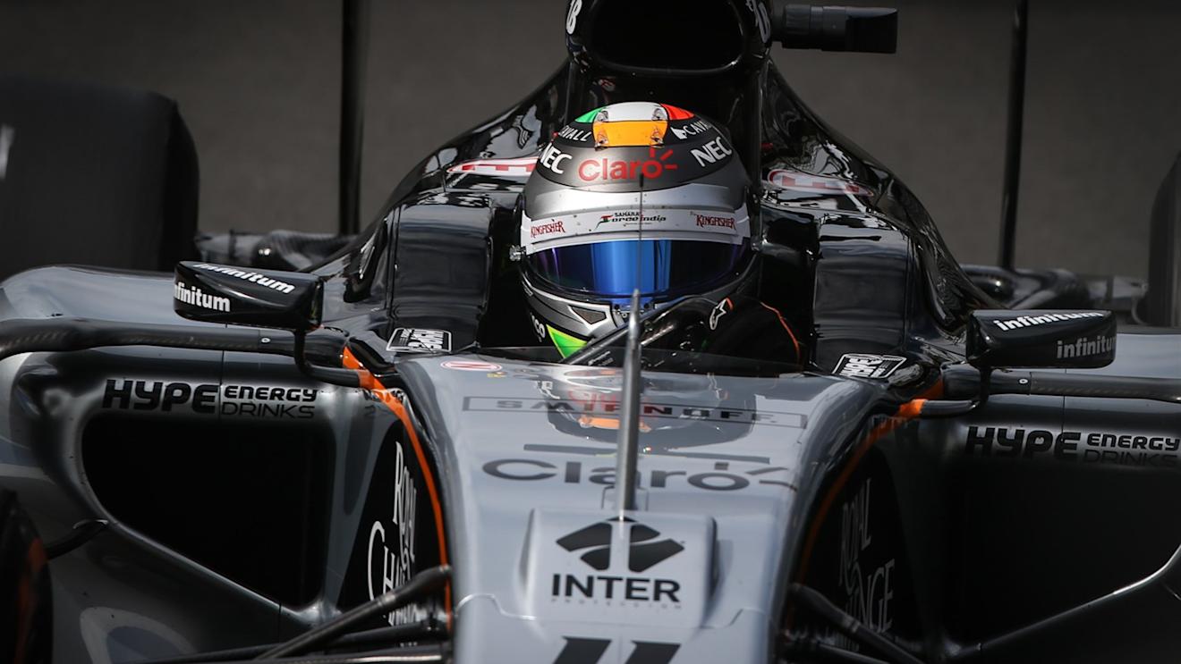 Sergio Perez (MEX) Force India VJM08 at Formula One World Championship, Rd9, British Grand Prix, Qualifying, Silverstone, England, Saturday 4 July 2015. © Sutton Motorsport Images