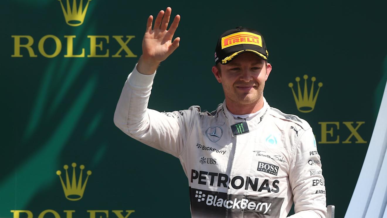 Nico Rosberg (GER) Mercedes AMG F1 celebrates on the podium at Formula One World Championship, Rd9, British Grand Prix, Race, Silverstone, England, Sunday 5 July 2015. © Sutton Motorsport Images