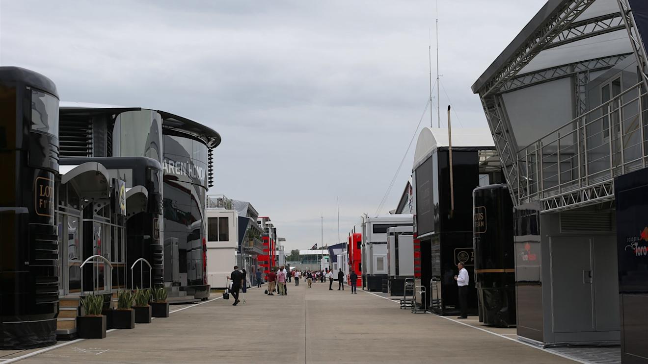 Paddock at Formula One World Championship, Rd9, British Grand Prix, Preparations, Silverstone, England, Thursday 2 July 2015. © Sutton Motorsport Images