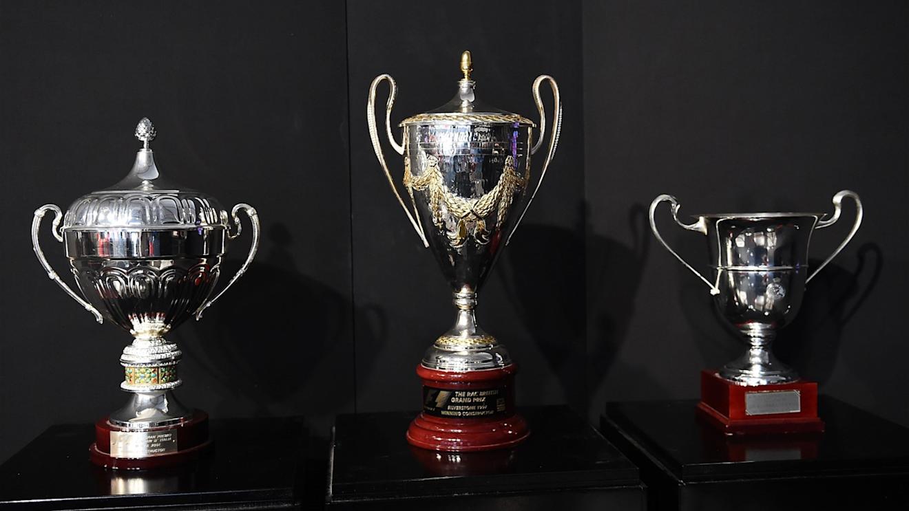 Trophies at the #65YearsOfF1 Exhibition at Formula One World Championship, Rd9, British Grand Prix, Preparations, Silverstone, England, Thursday 2 July 2015. © Sutton Motorsport Images