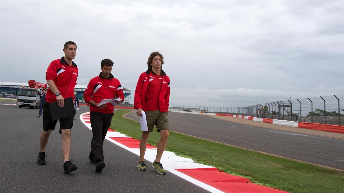 Roberto Merhi (ESP) Marussia F1 Team walks the track at Formula One World Championship, Rd9, British Grand Prix, Preparations, Silverstone, England, Thursday 2 July 2015. © Sutton Motorsport Images