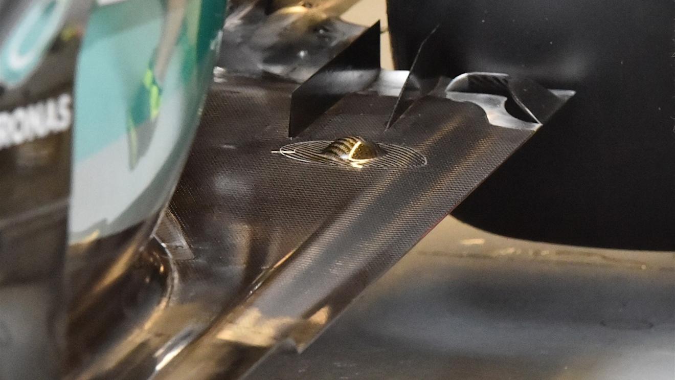 Mercedes AMG F1 W06 rear floor detail at Formula One World Championship, Rd7, Canadian Grand Prix, Practice, Montreal, Canada, Friday 5 June 2015. © Sutton Motorsport Images