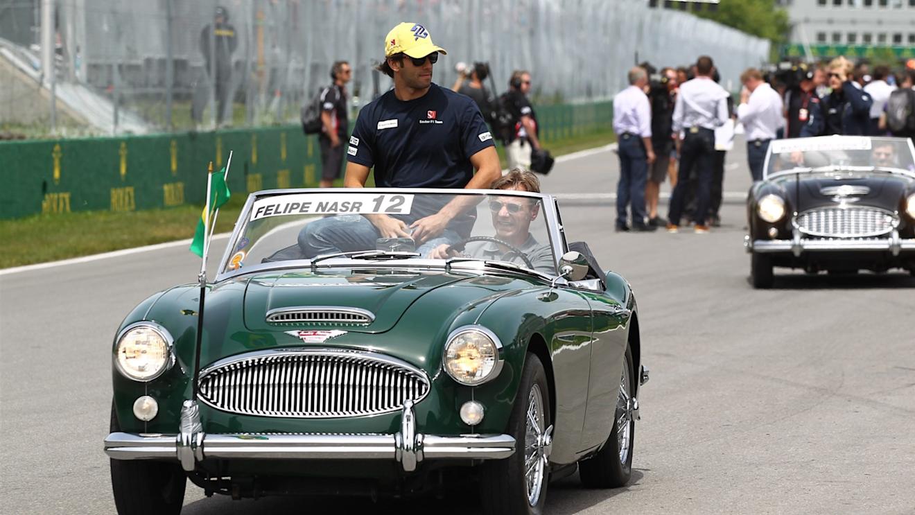 Felipe Nasr (BRA) Sauber on the drivers parade at Formula One World Championship, Rd7, Canadian Grand Prix, Race, Montreal, Canada, Sunday 7 June 2015. © Sutton Motorsport Images