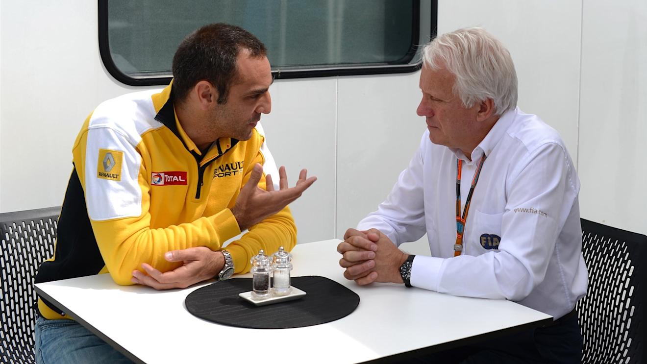 Cyril Abiteboul (FRA) Renault Sport and Charlie Whiting (GBR) FIA Race Director at Formula One World Championship, Rd7, Canadian Grand Prix, Race, Montreal, Canada, Sunday 7 June 2015. © Sutton Motorsport Images