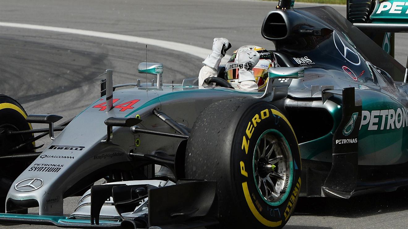 Race winner Lewis Hamilton (GBR) Mercedes AMG F1 W06 waves to the crowd at Formula One World Championship, Rd7, Canadian Grand Prix, Race, Montreal, Canada, Sunday 7 June 2015. © Sutton Motorsport Images