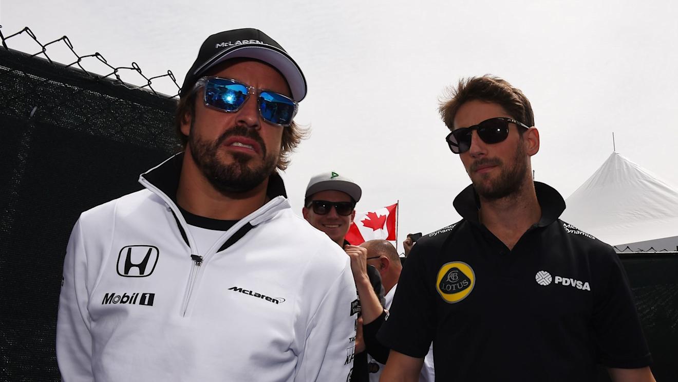 Fernando Alonso (ESP) McLaren and grgp on the drivers parade at Formula One World Championship, Rd7, Canadian Grand Prix, Race, Montreal, Canada, Sunday 7 June 2015. © Sutton Motorsport Images