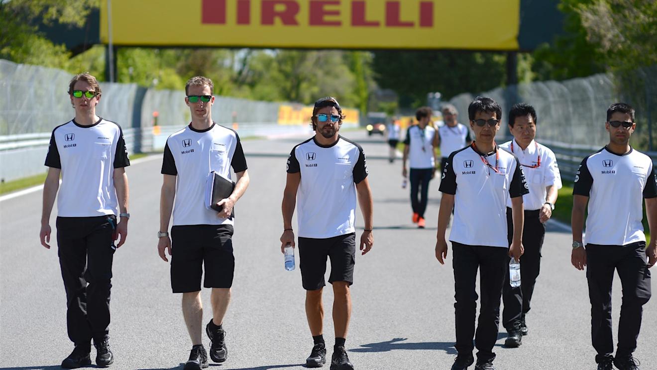 Fernando Alonso (ESP) McLaren walking the track at Formula One World Championship, Rd7, Canadian Grand Prix, Preparations, Montreal, Canada, Thursday 4 June 2015. © Sutton Motorsport Images