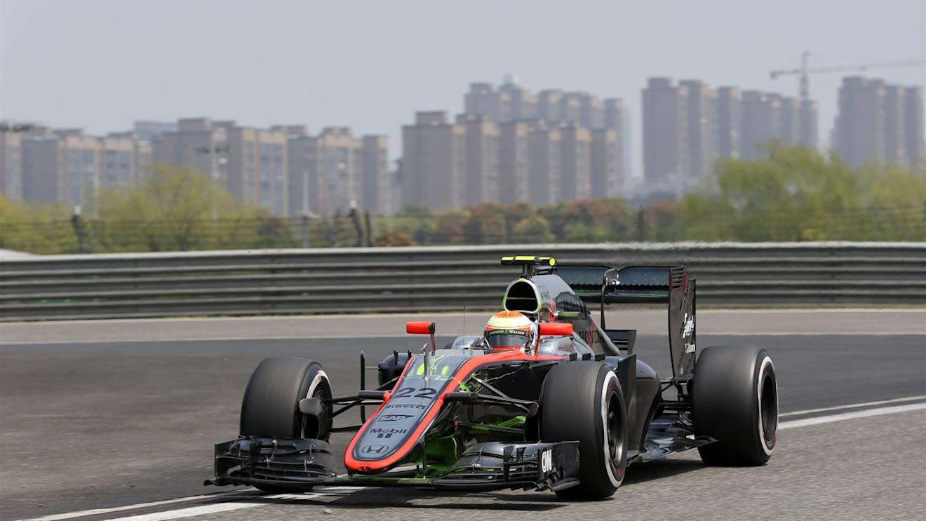 Jenson Button (GBR) McLaren MP4-30 with aero paint at Formula One World Championship, Rd3, Chinese Grand Prix, Practice, Shanghai, China, Friday 10 April 2015. © Sutton Motorsport Images