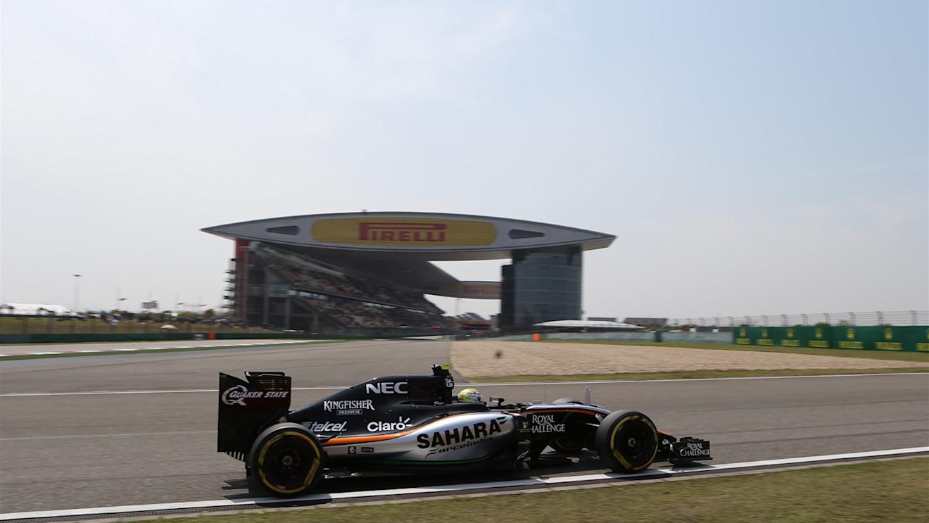 Sergio Perez (MEX) Force India VJM08 at Formula One World Championship, Rd3, Chinese Grand Prix, Qualifying, Shanghai, China, Saturday 11 April 2015. © Sutton Motorsport Images