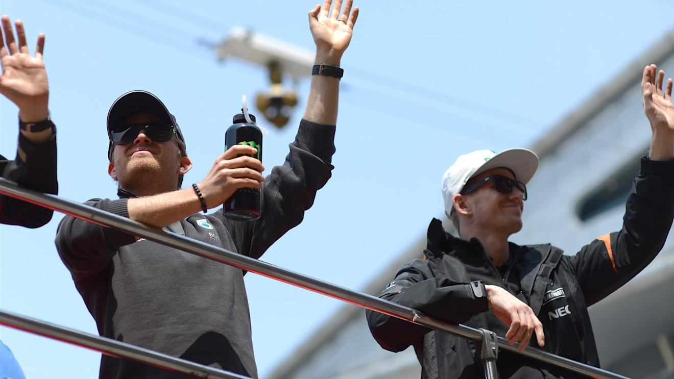 Nico Hulkenberg (GER) Force India F1 at the drivers parade at Formula One World Championship, Rd3, Chinese Grand Prix, Race, Shanghai, China, Sunday 12 April 2015. © Sutton Motorsport Images